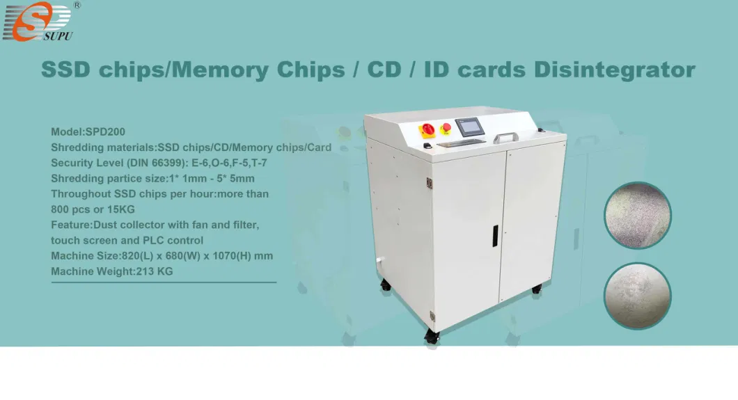 Data Destruction Shredder for High Security Production Chip CD DVD ID Card PCB Grinder