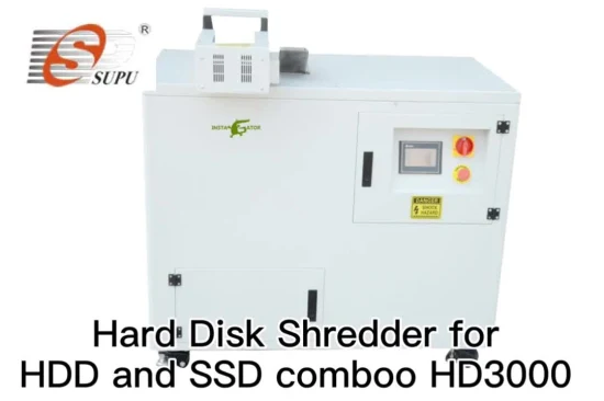 데이터 파괴 HD3000을 위한 재활용 기계 HDD/SSD 2목 슈레더