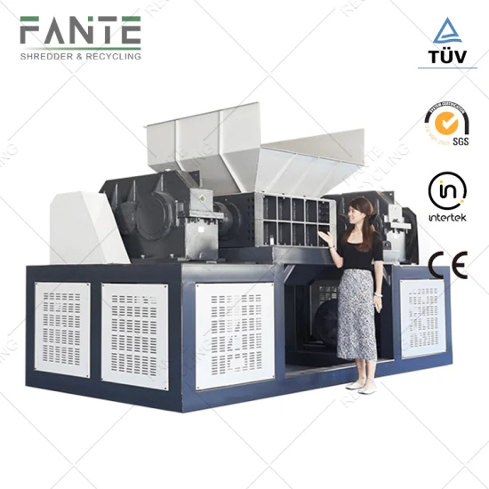 Fante 자동차 범퍼 금속 폐기물 이중 샤프트 플라스틱 슈레더 세척 및 재활용 라인